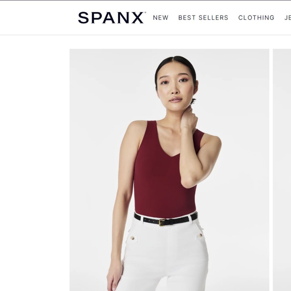 NWT SPANX Fit-to-You V-Neck Tank Red